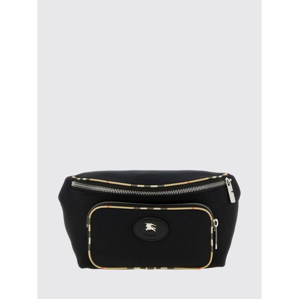 Burberry Men Burberry Ekd Logo Nylon Belt Bag With Contrast Piping